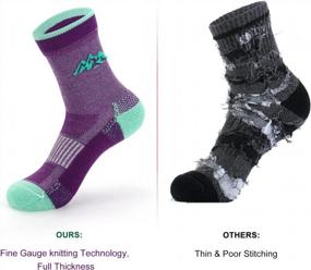 img 3 attached to 🧦 innotree 3-Pack Women's Merino Wool Hiking Socks: Half Cushioned, Moisture-Wicking Thermal Socks for Hiking, Quarter Crew Style