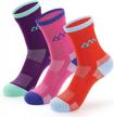 🧦 innotree 3-pack women's merino wool hiking socks: half cushioned, moisture-wicking thermal socks for hiking, quarter crew style logo