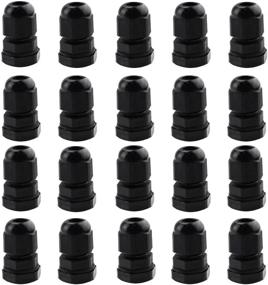img 4 attached to Cable Gland -Lokman 20 Pack PG7 Plastic Waterproof Adjustable 3-6.5Mm Cable Gland Connectors Cable Gland Joints With Gaskets, Black (PG7)
