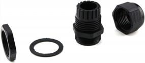 img 3 attached to Cable Gland -Lokman 20 Pack PG7 Plastic Waterproof Adjustable 3-6.5Mm Cable Gland Connectors Cable Gland Joints With Gaskets, Black (PG7)