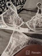 img 1 attached to Floral Lace Bra And Panty Set: Exotic 2 Piece Lingerie For Women With Underwired Support review by Eric Schwalbe