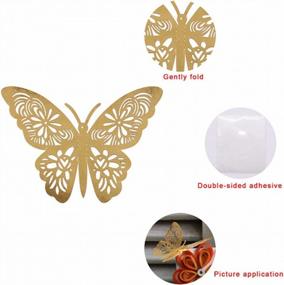 img 3 attached to Spruce Up Your Nursery With Aooyaoo'S 48Pc 3D Butterfly Wall Stickers For Kids Room And Fridge Decoration