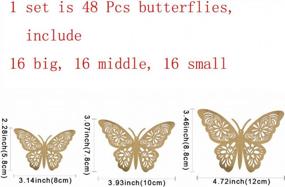 img 4 attached to Spruce Up Your Nursery With Aooyaoo'S 48Pc 3D Butterfly Wall Stickers For Kids Room And Fridge Decoration