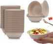 🍲 50-pack toptoper 33 oz large paper bowls - compostable, biodegradable, leakproof, microwave safe - disposable bowls bulk for hot or cold use (33 oz) logo
