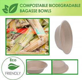 img 2 attached to 🍲 50-Pack TOPtoper 33 Oz Large Paper Bowls - Compostable, Biodegradable, Leakproof, Microwave Safe - Disposable Bowls Bulk for Hot or Cold Use (33 OZ)