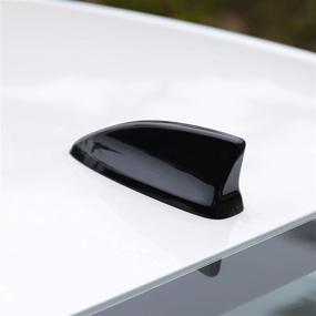 img 4 attached to Enhance Your Honda Civic 2022 with Thenice Antenna Topper: Shark Fin Cover for 11th Gen Civic in Glossy Black