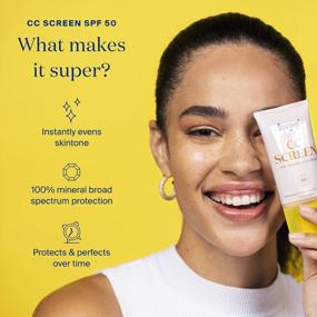 img 2 attached to Supergoop ! CC Screen - SPF 50 PA++++ CC Cream , 100% Mineral Color-Corrector & Broad Spectrum Sunscreen - Tinted Moisturizer , Concealer & Buildable Coverage Foundation - 1 . 6 Fl Oz