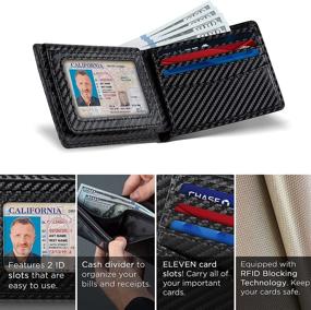 img 1 attached to SERMAN BRANDS Capacity Charcoal Executive Men's Accessories good in Wallets, Card Cases & Money Organizers