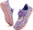 boys & girls water shoes lightweight comfort sole easy walking athletic slip on aqua 5 toe sock(toddler/little kid/big kid) logo
