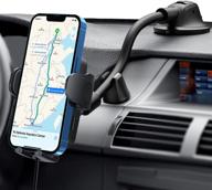 📱 2-in-1 car cell phone holder mount: dashboard/windshield, stabilizer, strong sticky gel suction cup | compatible with iphone & other cell phones logo