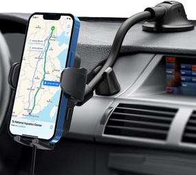 img 4 attached to 📱 2-in-1 Car Cell Phone Holder Mount: Dashboard/Windshield, Stabilizer, Strong Sticky Gel Suction Cup | Compatible with iPhone & Other Cell Phones