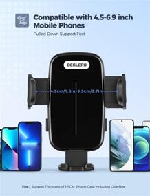 img 1 attached to 📱 2-in-1 Car Cell Phone Holder Mount: Dashboard/Windshield, Stabilizer, Strong Sticky Gel Suction Cup | Compatible with iPhone & Other Cell Phones