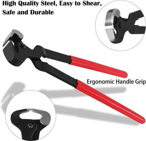 img 3 attached to 🐎 Professional Farrier Tool Set - 5 Pcs, Including 14-Inch Hoof Nipper, Hoof Knife, Hoof Rasp, Hoof Pick with Brush, Knife Sharpening Rod - Ideal Hoof Trimming and Care Kit for Horses, Cattle, Sheep, and Donkeys