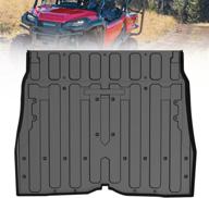 🛏️ amputv pro bed mat for honda pioneer sxs 1000-5 m5 (5 seater) 2016-2021, tpe material all weather protection accessories - compatible cargo rear bed liner logo