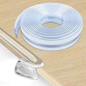 img 4 attached to 9.8ft(3m) Soft Silicone Furniture Bumper, Wanglaism Clear Edge Protector Strip for Baby - Table Corner Guards with Pre-Tape Adhesive. Extra Safety for Fireplace, Table, and Stair Baby Proofing!