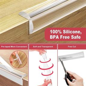 img 3 attached to 9.8ft(3m) Soft Silicone Furniture Bumper, Wanglaism Clear Edge Protector Strip for Baby - Table Corner Guards with Pre-Tape Adhesive. Extra Safety for Fireplace, Table, and Stair Baby Proofing!