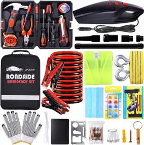img 4 attached to Stay Safe On The Road With LIANXIN Roadside Emergency Car Kit - Including High-Power Handheld Vacuum And Jumper Cable Kit