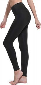 img 4 attached to High-Waisted Yoga Leggings With Pockets And Tummy Control - Stretchy Workout Capris For Women By TSLA