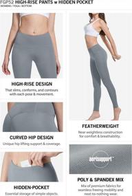 img 2 attached to High-Waisted Yoga Leggings With Pockets And Tummy Control - Stretchy Workout Capris For Women By TSLA