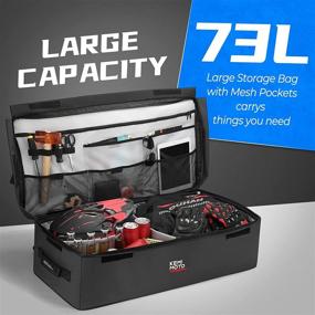 img 3 attached to 🚜 Water-Resistant ATV Gear Bag with Adjustable Divider Board and Cooler - Perfect Rack Bag for Four Wheeler ATV UTV