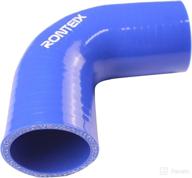 🔵 ronteix universal blue silicone hose: high performance 2 inch 90 degree elbow coupler with 4-ply design (51mm) logo