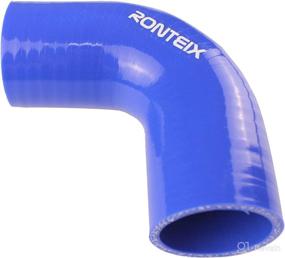 img 2 attached to 🔵 Ronteix Universal Blue Silicone Hose: High Performance 2 Inch 90 Degree Elbow Coupler with 4-Ply Design (51MM)