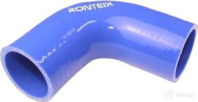 img 1 attached to 🔵 Ronteix Universal Blue Silicone Hose: High Performance 2 Inch 90 Degree Elbow Coupler with 4-Ply Design (51MM)
