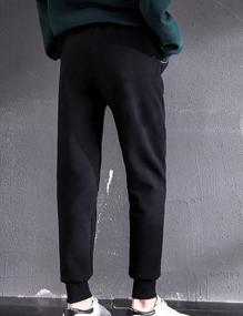 img 1 attached to Jenkoon Womens Warm Fleece Sherpa Lined Sweatpants Drawstring Athletic Jogger Pant Trousers