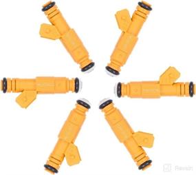 img 4 attached to 🚙 Aintier 4 Holes Petrol Fuel Injectors Set - Compatible with Jeep Cherokee, Comanche, Grand Cherokee, and Wrangler (1987-1998)