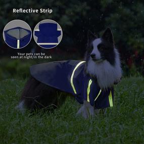 img 2 attached to Premium Waterproof Large Dog Raincoat with Reflective Strip & Leash Hole - Adjustable 🐶 Pet Rain Poncho Jacket with Hood - Perfect Slicker for Medium to Large Dogs (2XL, Blue)