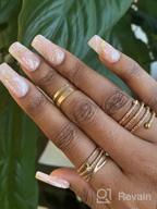 img 1 attached to Bohemian Knuckle Ring Midi Ring Set - 65 Pieces, Vintage Stackable Rings In Hollow Silver And Gold, Fashionable Finger Knuckle Midi Rings For Women By LOYALLOOK review by Wayne Espinoza