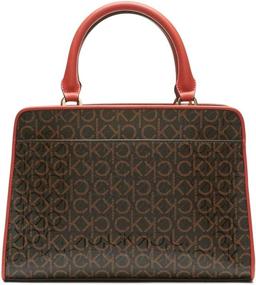 img 3 attached to Calvin Klein Textured Satchel Embossed Women's Handbags & Wallets and Satchels