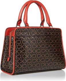 img 1 attached to Calvin Klein Textured Satchel Embossed Women's Handbags & Wallets and Satchels