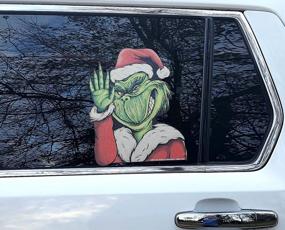 img 2 attached to Ride In Style With A Festive Grim Santa Rear Window Decal For Christmas!