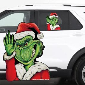img 4 attached to Ride In Style With A Festive Grim Santa Rear Window Decal For Christmas!