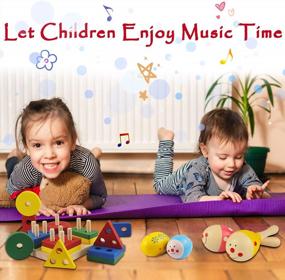 img 3 attached to Деревянные музыкальные инструменты для маленьких девочек - ксилофон, маракасы и шейкеры с погремушками, идеальные обучающие и развивающие игрушки для малышей 6-18 месяцев
