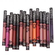 keepfit 15pcs long lasting lip gloss, waterproof matte liquid lipstick pen tinted lip set for women logo