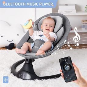img 1 attached to 👶 Versatile Baby Swing for Infants: Electric Bouncer, Portable Design, Remote Control, 5 Sway Speeds, 3 Seat Positions, 10 Music Options and Bluetooth