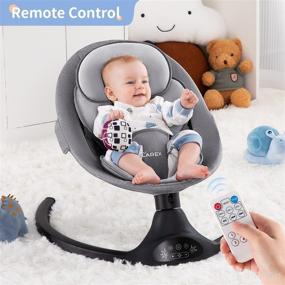 img 2 attached to 👶 Versatile Baby Swing for Infants: Electric Bouncer, Portable Design, Remote Control, 5 Sway Speeds, 3 Seat Positions, 10 Music Options and Bluetooth