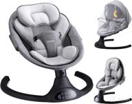 👶 versatile baby swing for infants: electric bouncer, portable design, remote control, 5 sway speeds, 3 seat positions, 10 music options and bluetooth logo