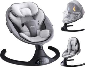 img 4 attached to 👶 Versatile Baby Swing for Infants: Electric Bouncer, Portable Design, Remote Control, 5 Sway Speeds, 3 Seat Positions, 10 Music Options and Bluetooth