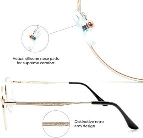 img 1 attached to 👓 Elegant Metal Wire Rim Round Reading Glasses for Men & Women: 2SeeLife