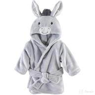 🐴 hudson baby donkey plush animal face robe - unisex, size 0-9 months logo