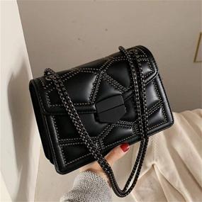 img 3 attached to Rivets Shoulder Crossbody Messenger Handbags Women's Handbags & Wallets ~ Shoulder Bags