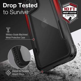 img 2 attached to Raptic Shield Case For IPhone 12 & 12 Pro - Shock Absorbing Protection, Durable Aluminum Frame, 10Ft Drop Tested, Fits IPhone 12 & 12 Pro (Black & Red)