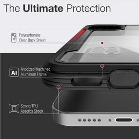 img 1 attached to Raptic Shield Case For IPhone 12 & 12 Pro - Shock Absorbing Protection, Durable Aluminum Frame, 10Ft Drop Tested, Fits IPhone 12 & 12 Pro (Black & Red)