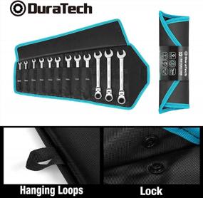 img 1 attached to Get The Job Done With DURATECH Flex-Head Ratcheting Wrench Set - 12-Piece Metric Set With Rolling Pouch