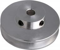 silver aluminum alloy single groove 6mm fixed bore pulley for motor shaft 3-5mm pu round belts - bqlzr 41x16x6mm logo