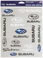 🚗 subaru logo sticker sheet set - 12 pcs | removable decals for wrx, sti, forester, outback, impreza, crosstrek, ascent, and brz models логотип