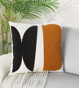 img 4 attached to Add A Boho Flair To Your Home With Merrycolor'S 18X18-Inch Tufted Throw Pillows